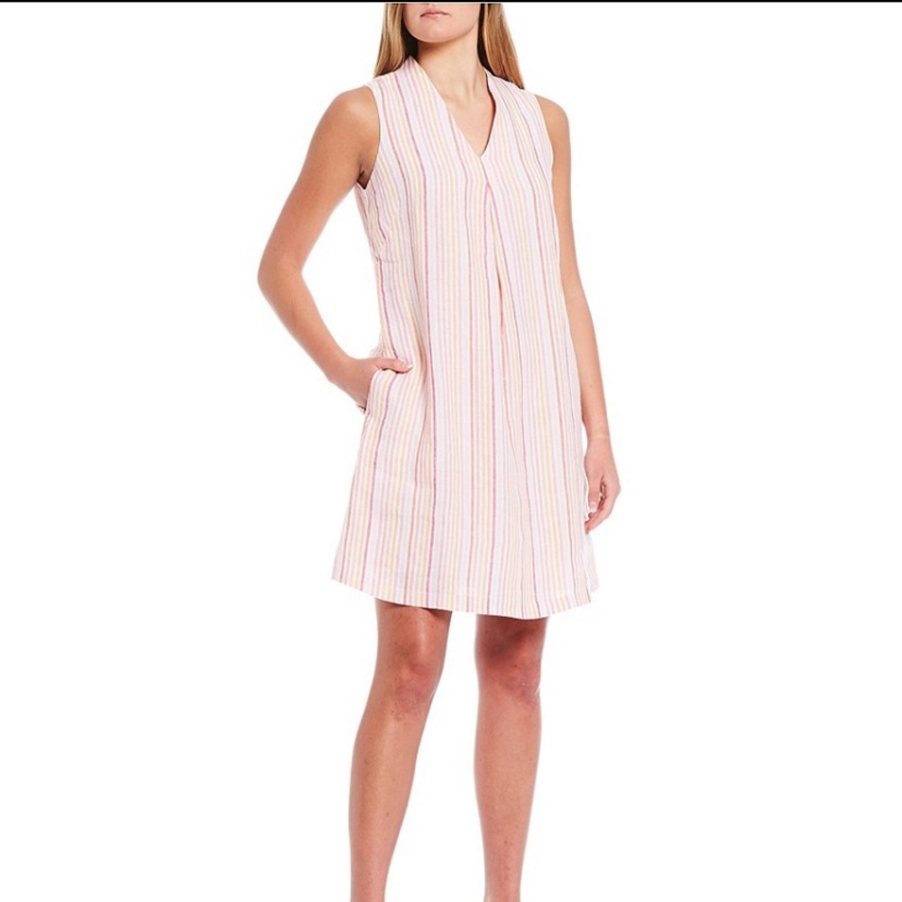 Tommy Bahama Vitamin Sea Stripe Shift Linen Dress